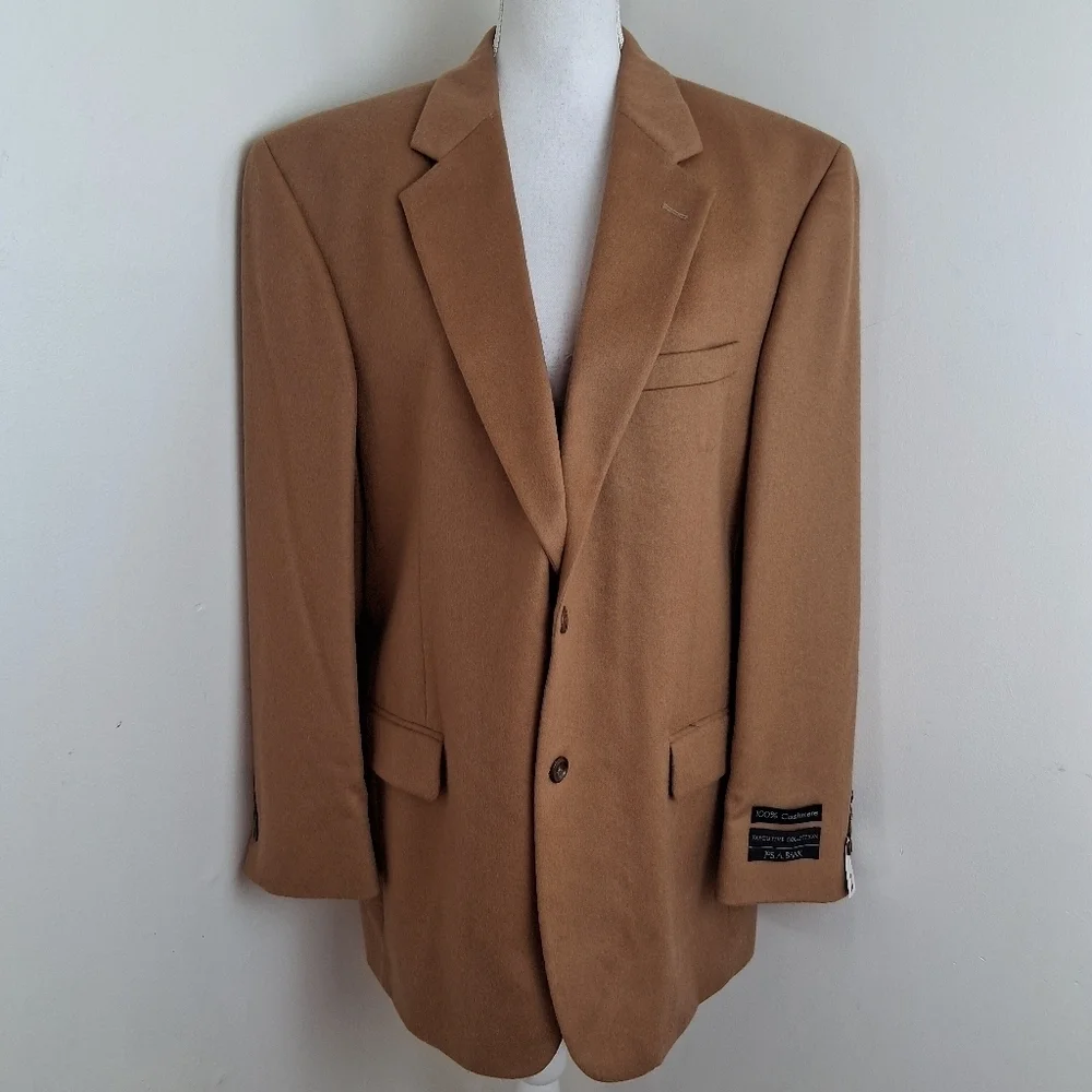 Jos. A. Bank Cashmere Gordon Camel Blazer Sport Jacket Size 42R NWT